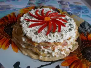 Omlet torta sa tikvicama i slaninom