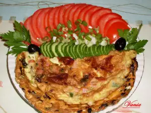 Omlet sa šunkom i mladim lukom