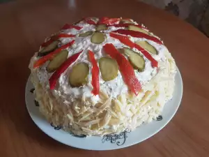 Slana torta od palačinaka sa paprikama i šunkom