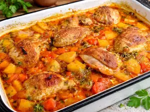 Janija od piletine sa krompirom u rerni