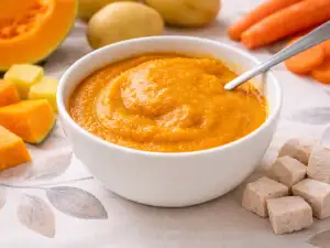 Pire od povrća sa ćuretinom i bundevom za bebe