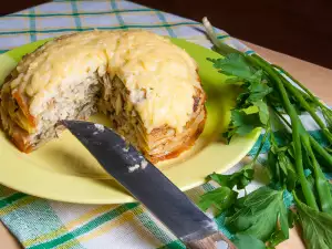 Torta od palačinaka sa mariniranim pečurkama