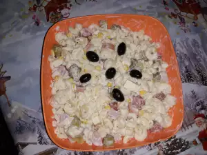 Salata sa makaronama i mlečnim sosom