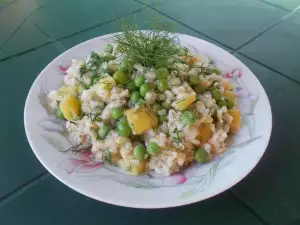 Salata od pirinča, graška i boranije