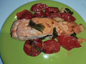 Losos sa paradajzom i zeljem