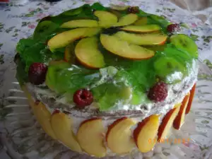 Torta sa pavlakom i želiranim sirupom od mente