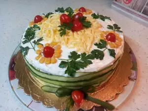 Praznučna slana torta od palačinki
