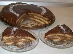 Torta sa bananama i tečnom čokoladom