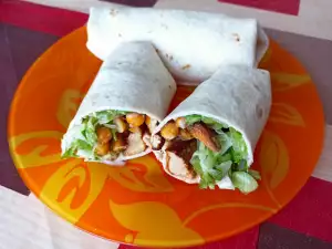 Vegetarijanski Tofu Cezar Burito