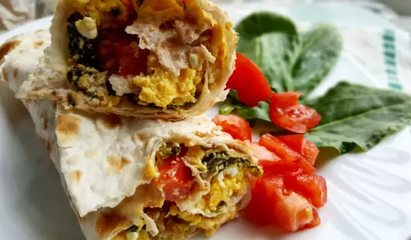 Omlet sa kiseljkom i lavašom