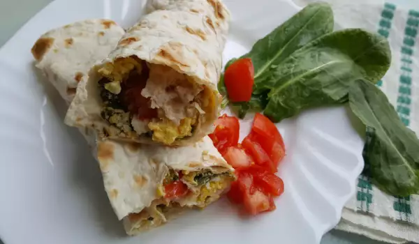 Omlet sa kiseljkom i lavašom