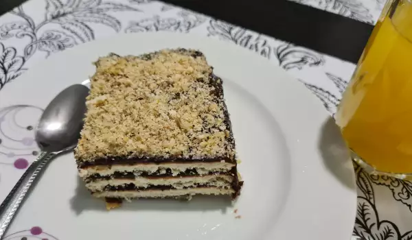 Obična keks torta sa čokoladnim kremom