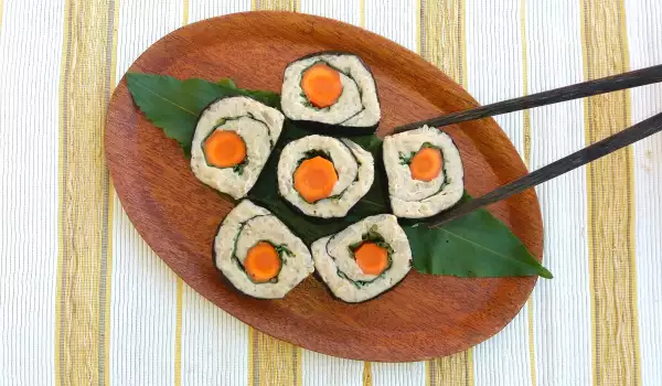 Kimbap od pasulja sa tahinijem i zeljem