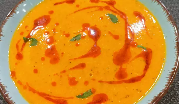 Krem supa od crvenog sočiva i povrća