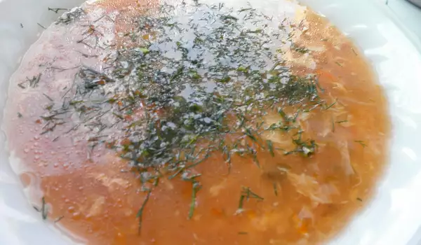 Supa od paradajza sa jajima