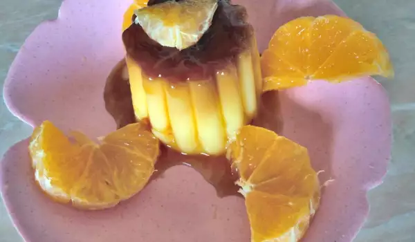 Flan krem karamel sa mandarinama