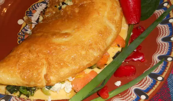 Francuski omlet sa zelenim nadevom