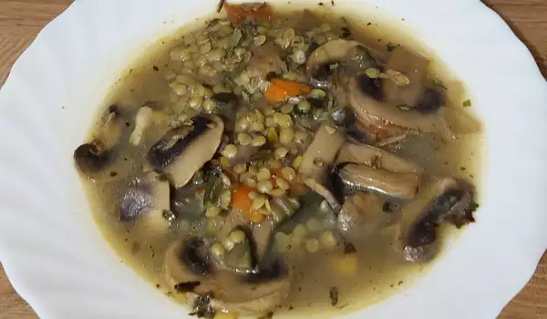 Supa od pečuraka sa sočivom