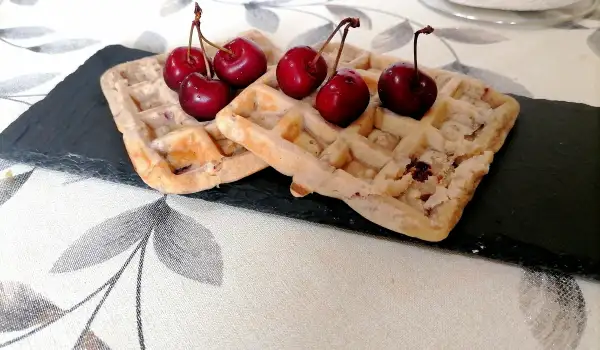 Slatke vafle sa višnjama