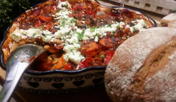 Grčki beli pasulj sa paradajz sosom i Feta sirom