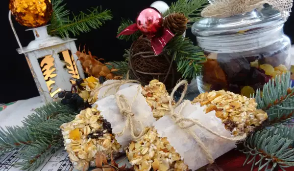 Božićne hrskave granola štanglice