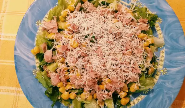 Ajsberg salata sa tunjevinom i parmezanom