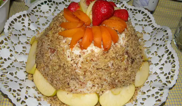 Želirana torta sa voćem i orasima