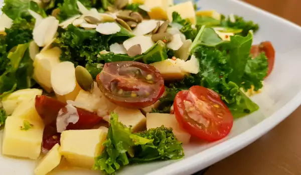Zelena salata sa keljom i čeri paradajzom