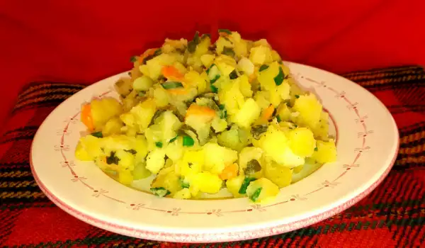 Prolećna krompir salata sa zeljem