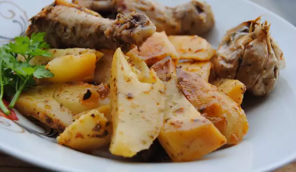 Dinstani krompir i parti bataci u kesi za pečenje