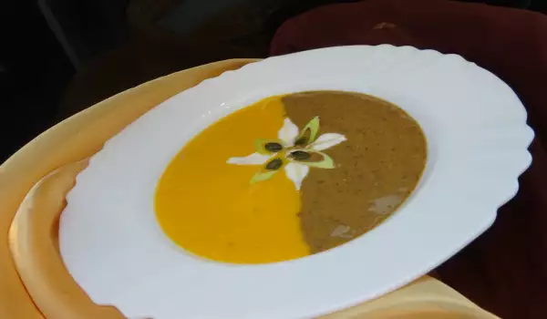 Kombinovana krem supa od bundeve i sočiva