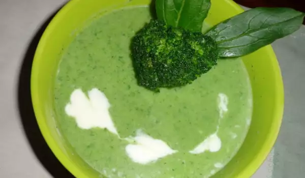 Jednostavna zelena krem supa