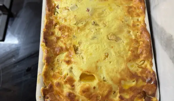 Musaka sa tikvicama, pirinčem i pilećim fileom