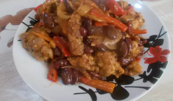 Piletina sa crvenim pasuljem i povrćem