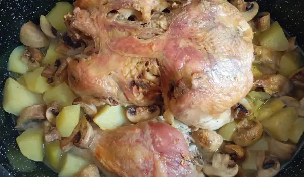 Pečeno pile i ćureći batak sa italijanskom mešavinom začina