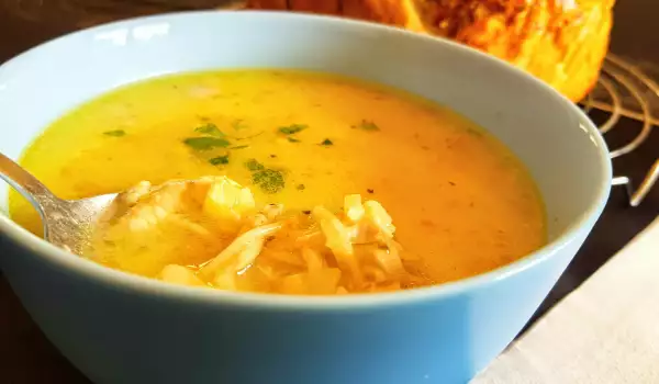 Gusta pileća supa sa prazilukom i paškanatom