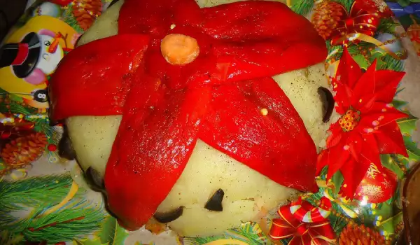 Posna salata od krompira Božićna zvezda