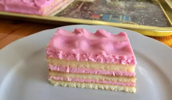 Praznična roze torta sa kiselom pavlakom