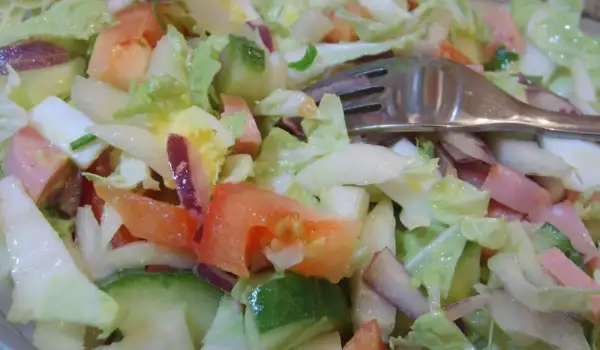 Salata od kineskog kupusa i kobasice