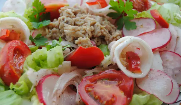 Šarena salata sa ribom i čeri paradajzom