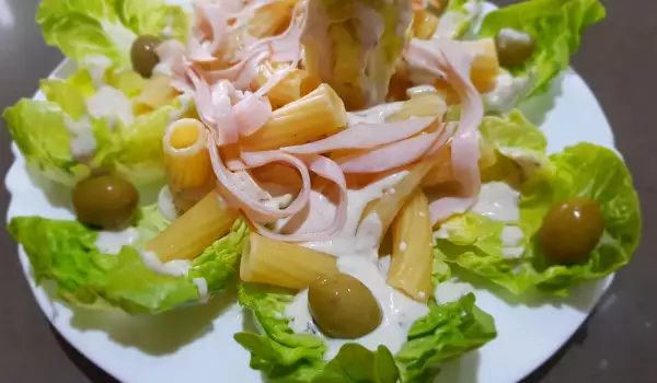 Salata sa rigatonima, Cezar sosom i ćurećim fileom