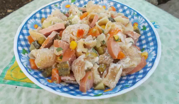 Šarena salata sa makaronama i povrćem