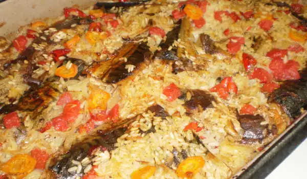 Pečena skuša sa pirinčem i povrćem iz rerne