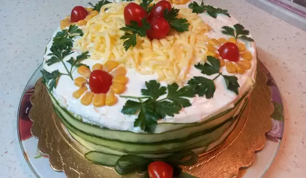 Praznučna slana torta od palačinki