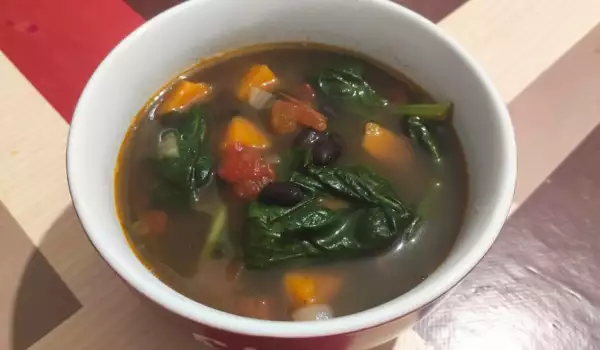 Supa sa crnim pasuljem i slatkim krompirom