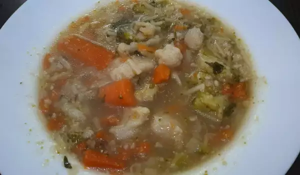 Supa od karfiola i brokolija sa rezancima