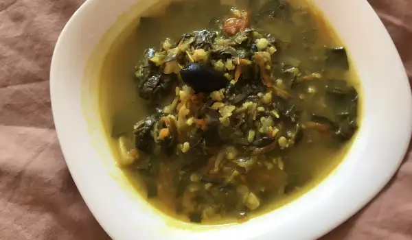 Dijetalna supa sa zeljem, smeđim pirinčem i karijem
