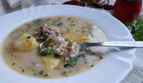 Supa sa pačijim batakom, fidom i krompirom