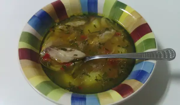 Supa sa belim mesom i svežim povrćem