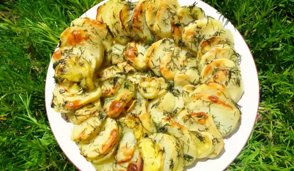 Pečeni krompir sa tikvicama